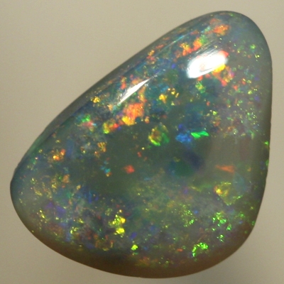 SOLID SEMI BLACK OPAL Bright sparkles, orange and greens with a touch of blue